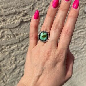 Soul Bunny Silver Minimal Shadowbox Royston Turquoise Sterling Silver Ring